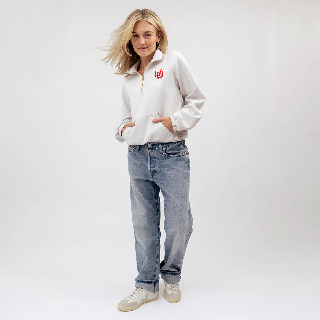 Utah Cinched 1/4 Zip, Tan - Image 7