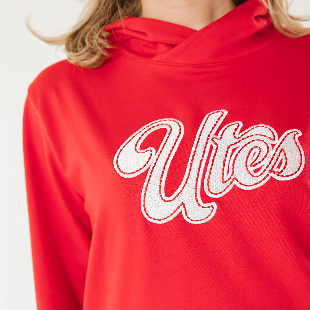 Utah Embroidered City Pullover, Crimson - Image 6