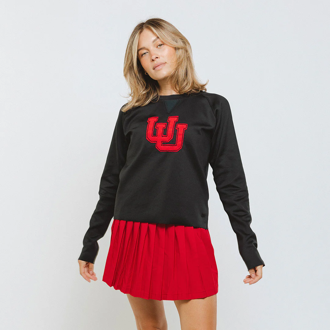 Utah Embroidered Neo Crew, Let's Go U Black - Image 4