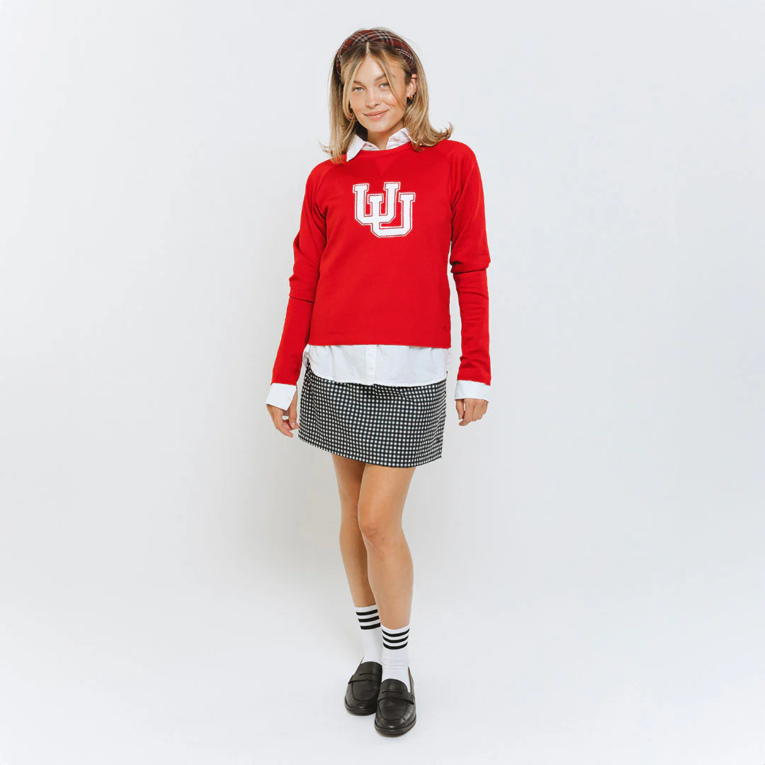 Utah Embroidered Neo Crew, Let's Go U Crimson - Image 10