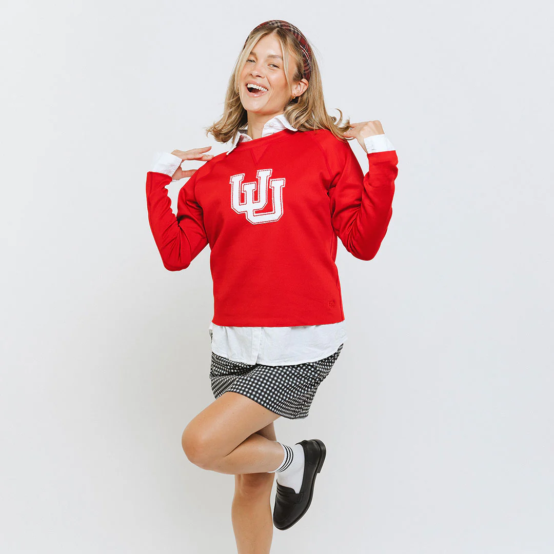 Utah Embroidered Neo Crew, Let's Go U Crimson - Image 11
