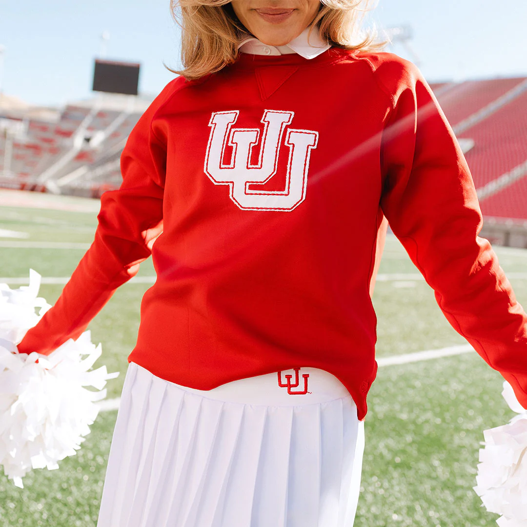 Utah Embroidered Neo Crew, Let's Go U Crimson - Image 5