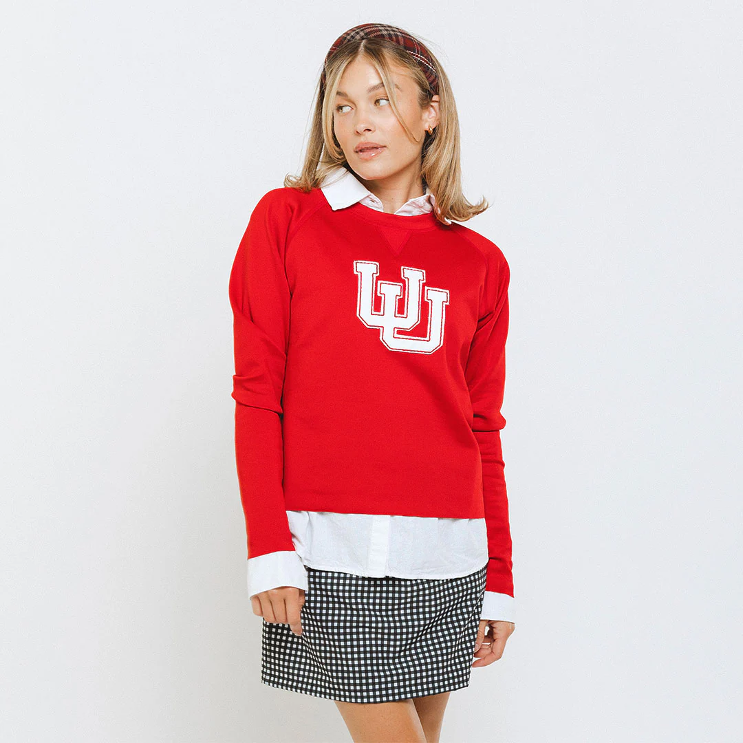 Utah Embroidered Neo Crew, Let's Go U Crimson - Image 7
