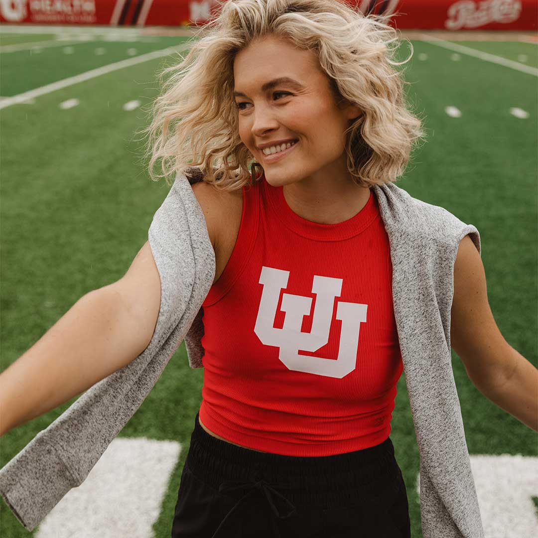 Utah High Neck Tank, Red U of U - Image 9