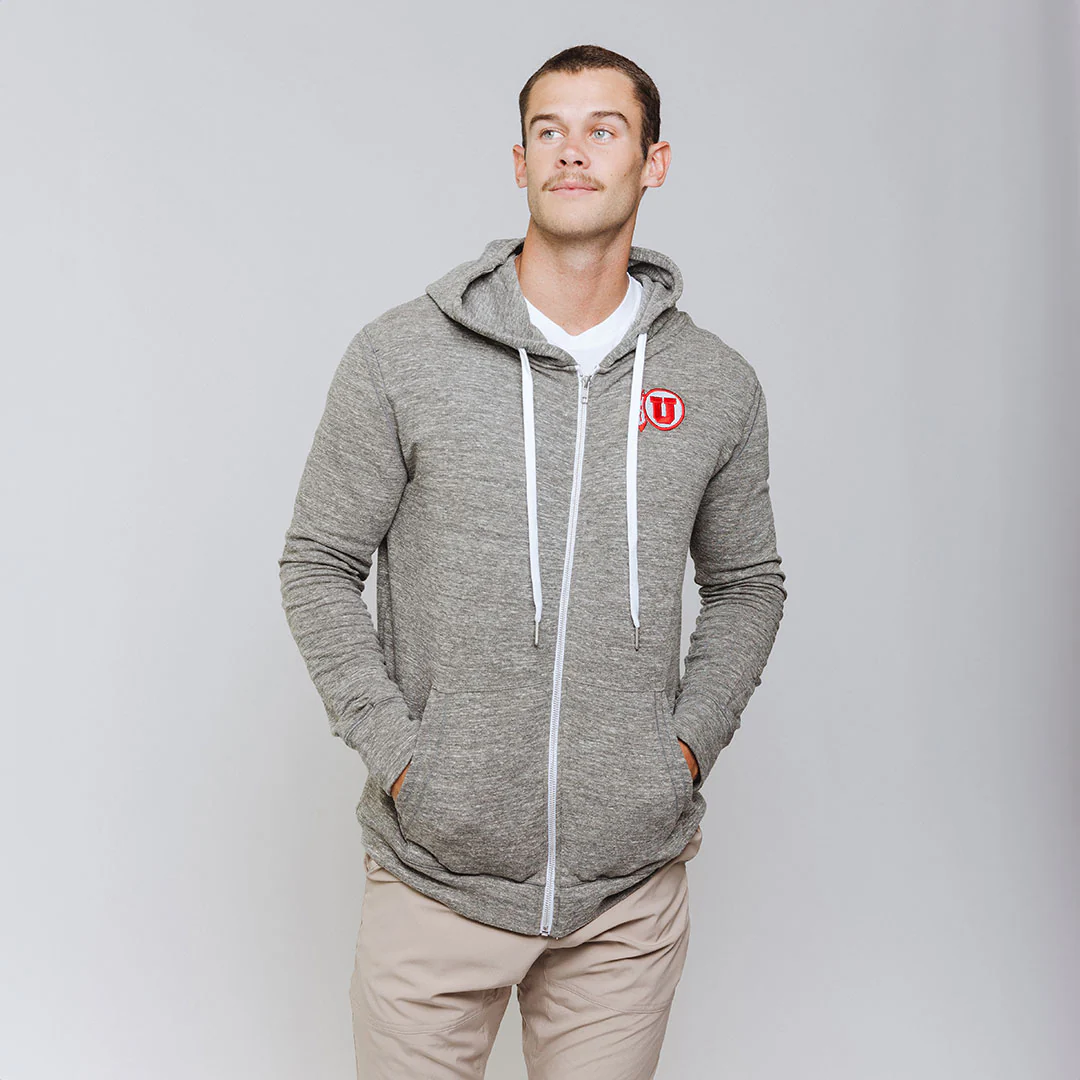 Utah Men's Campus Zip-Up, Grey - Image 5