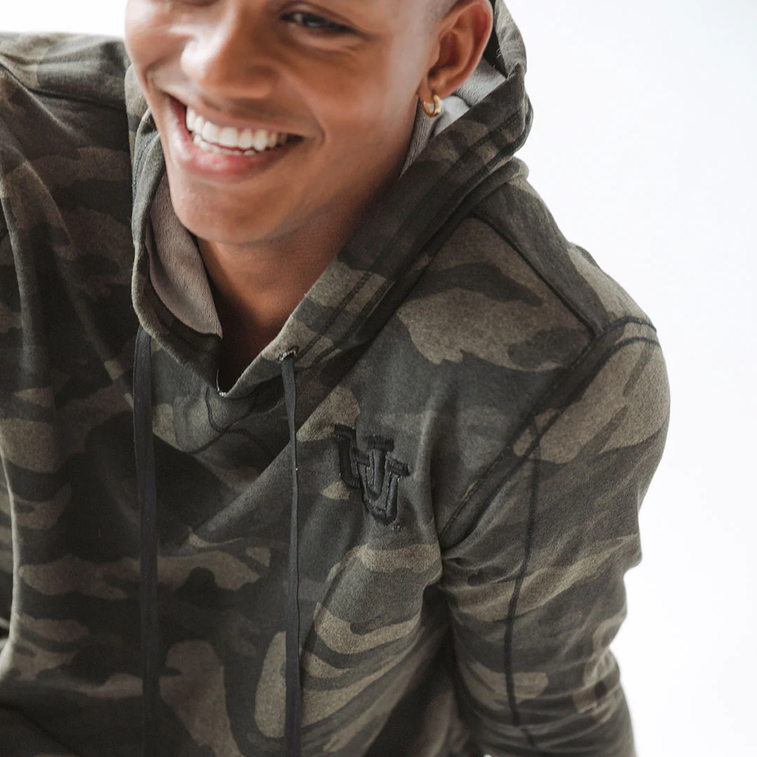 Utah Men's Hoodie, Green Camo - Image 4