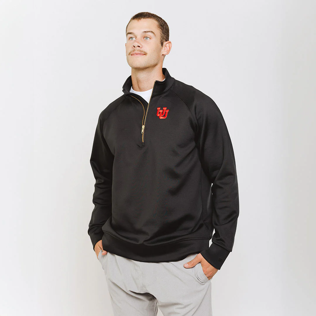 Utah Men's Oxford Zip-Up, Black - Image 3