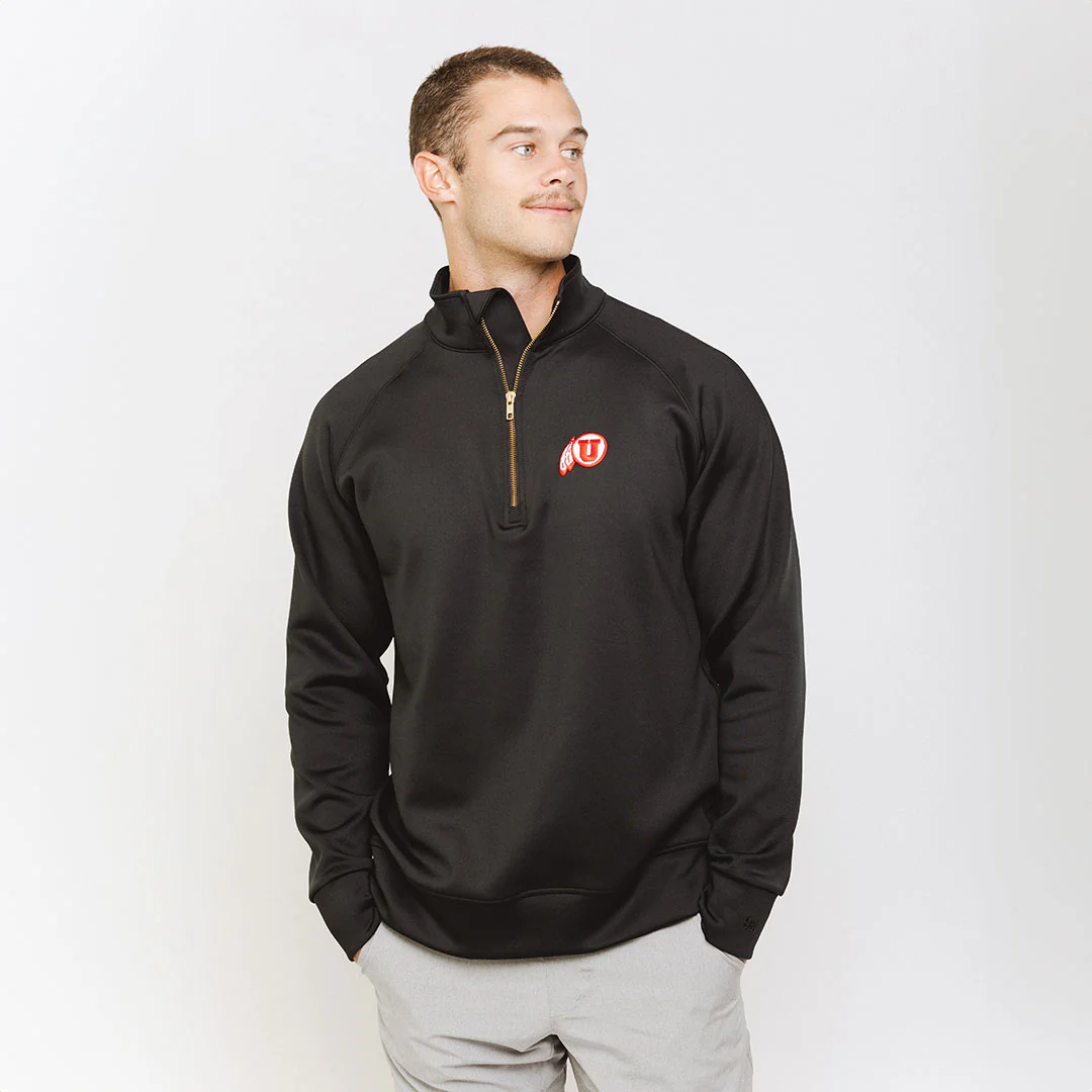 Utah Men's Oxford Zip-Up, Black Feather - Image 4