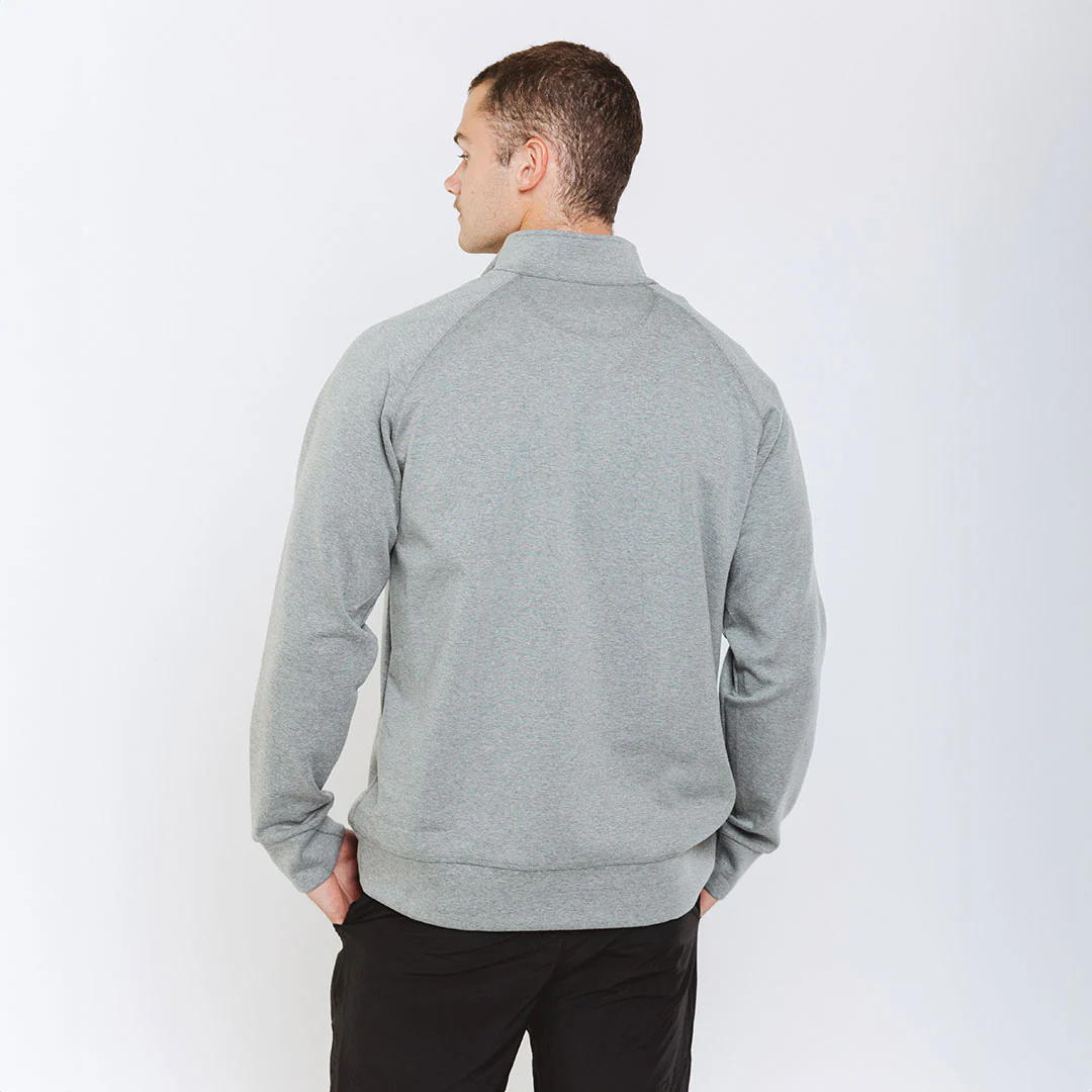 Utah Men's Oxford Zip-Up, Heather Grey - Image 5