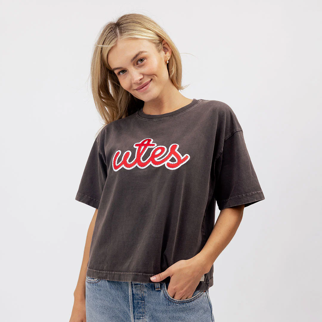 Utah Oversized Tee, Charcoal - Utes - Image 3