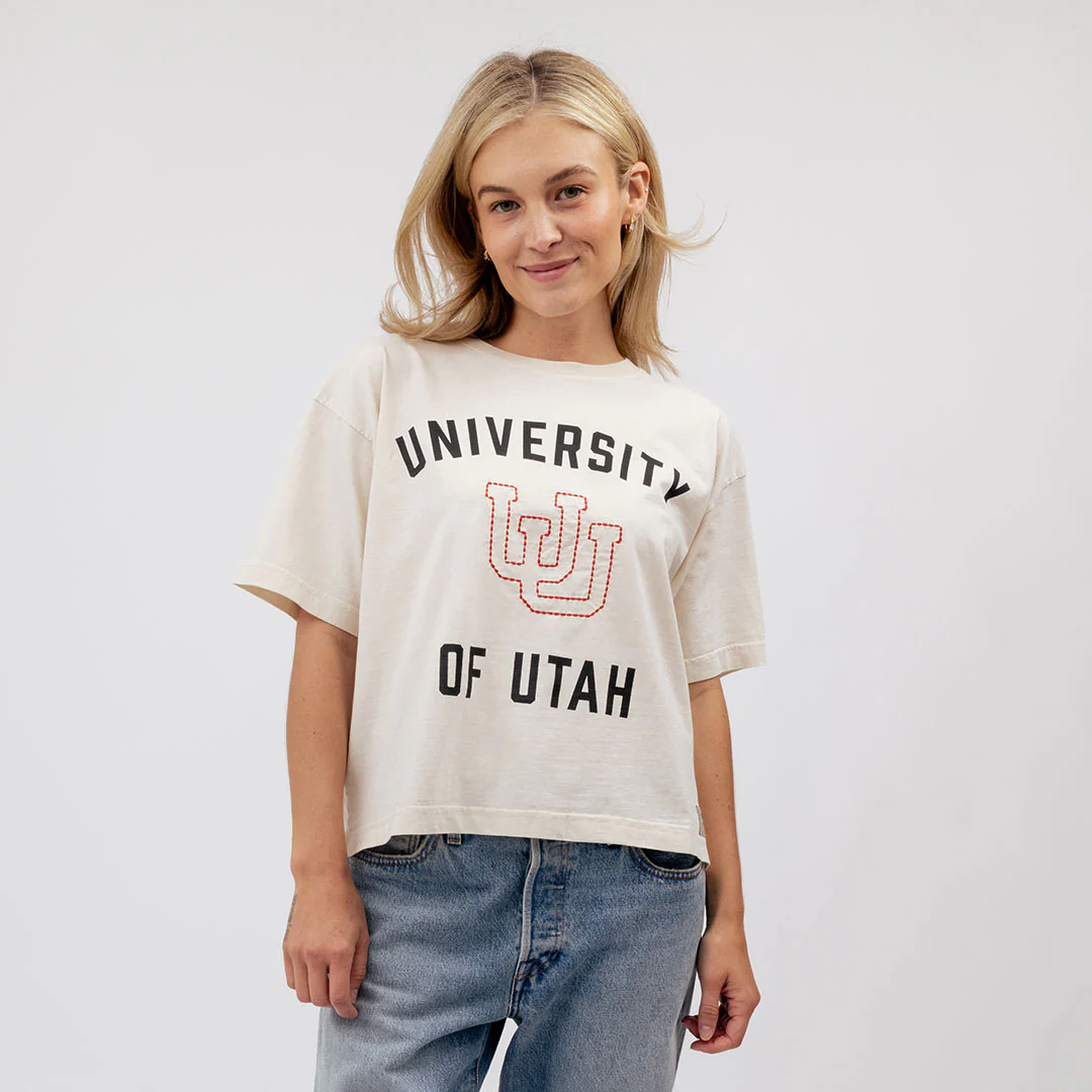 Utah Oversized Tee, Natural - University