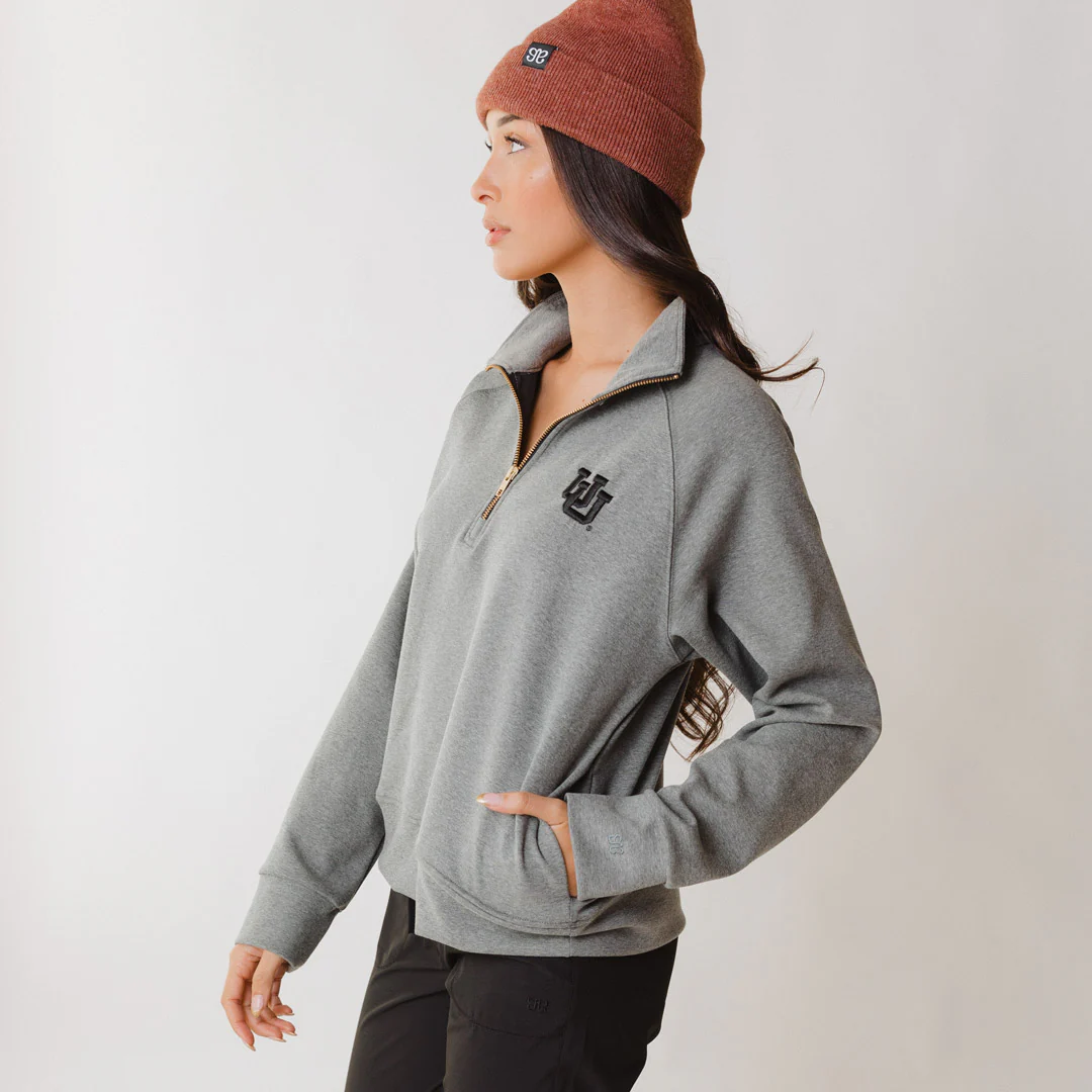 Utah Oxford Zip-Up, Grey - Image 6