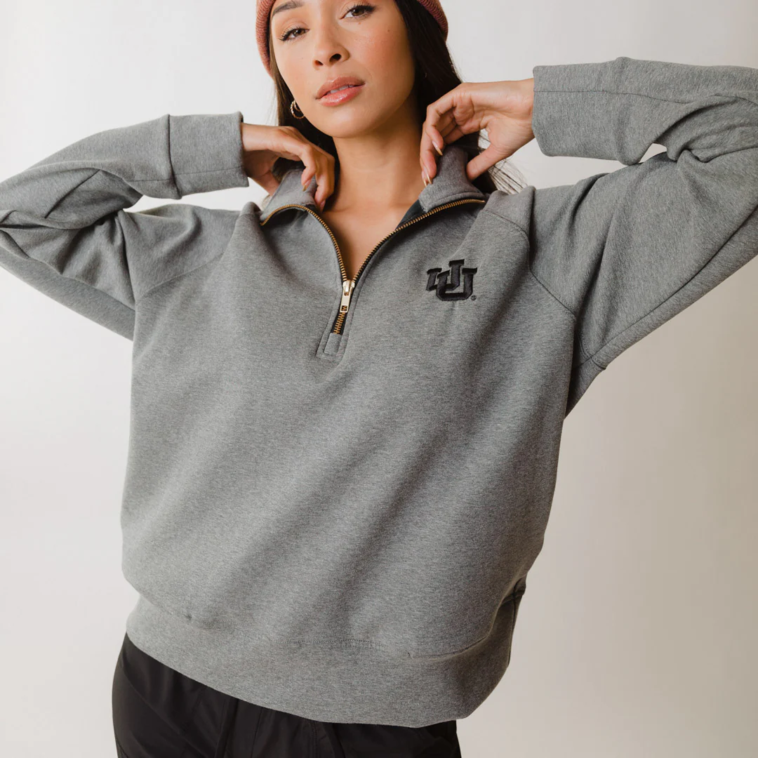 Utah Oxford Zip-Up, Grey - Image 8