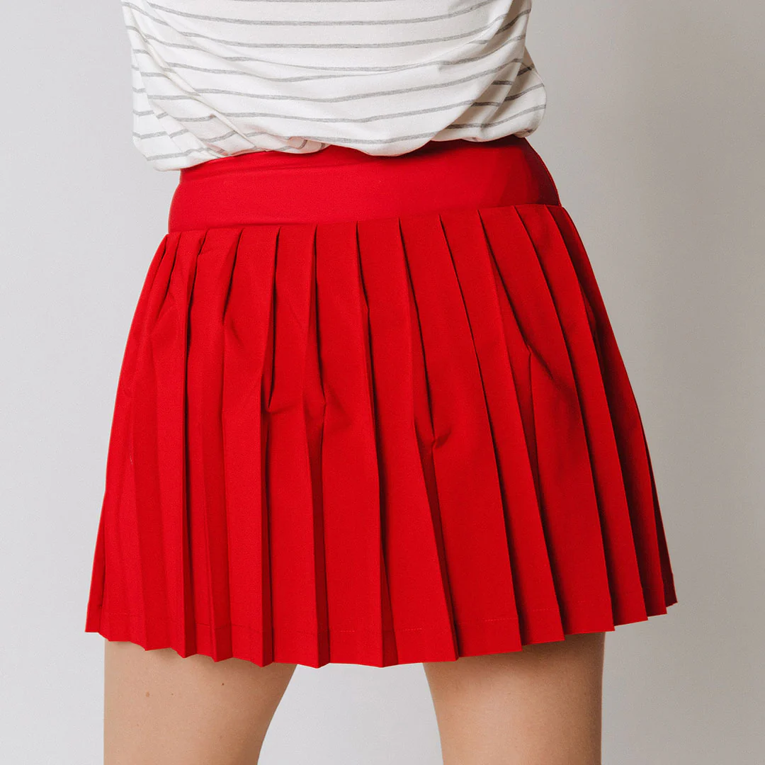 Utah Tie Breaker Tennis Skirt, Crimson - Image 2