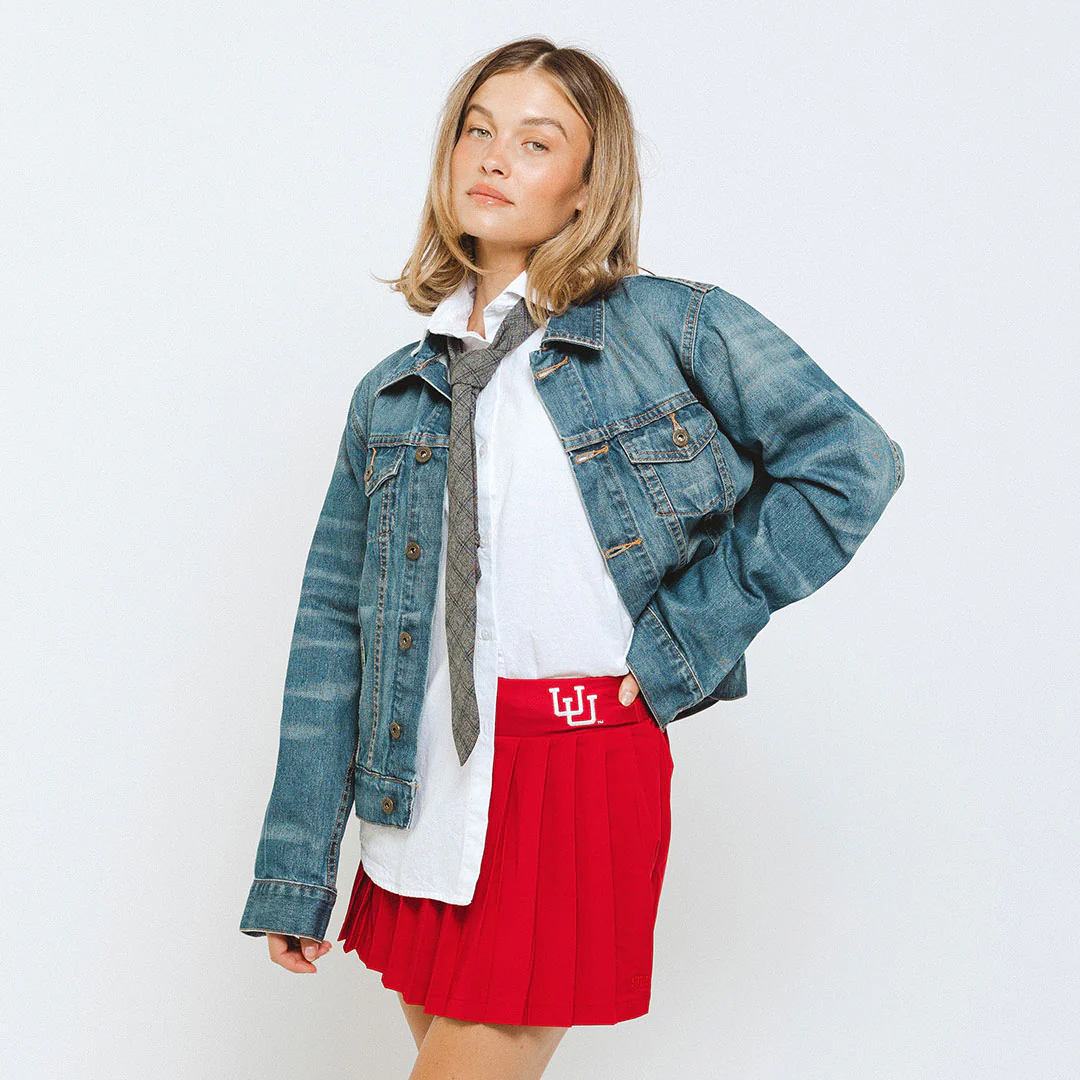 Utah Tie Breaker Tennis Skirt, Crimson - Image 5